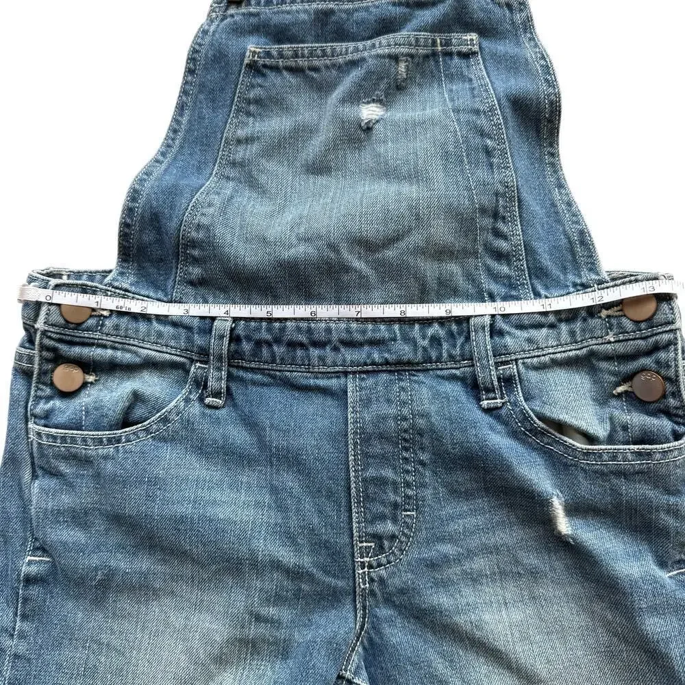 Gap Kids Denim Jean Overalls Coveralls Distressed Size L School Distressed